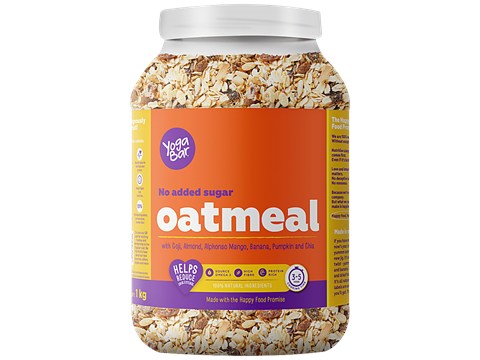 Yoga Bar Oatmeal - No Added Sugar, High In Protein & Fibre, Breakfast Cereal, 1 kg