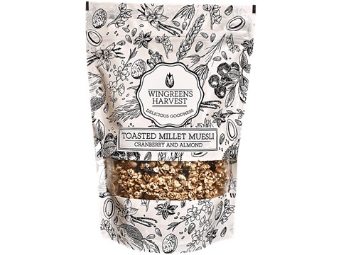 Wingreens Harvest Toasted Millet Muesli - Cranberry & Almond, 250 g