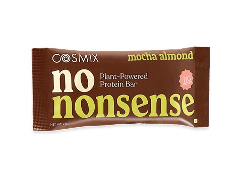 Cosmix No-Nonsense Mocha Almond Plant Protein Bar, 45 g