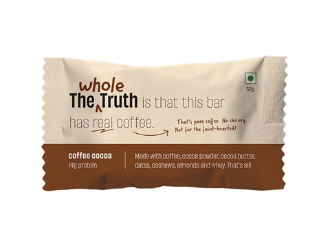 The Whole Truth Coffee Cocoa 12 g Protein Bar, 52 g
