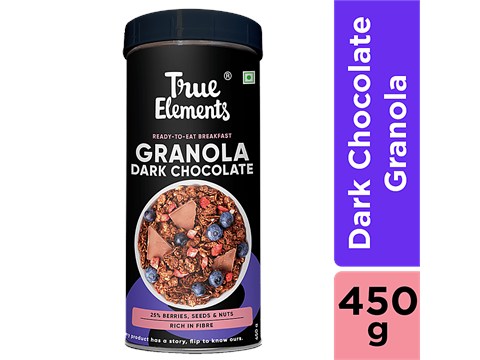 True Elements Dark Chocolate Granola, 450 g