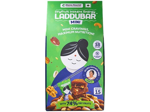 Mama Nourish Dryfruit Instant Energy Laddubar Mini, 127 g