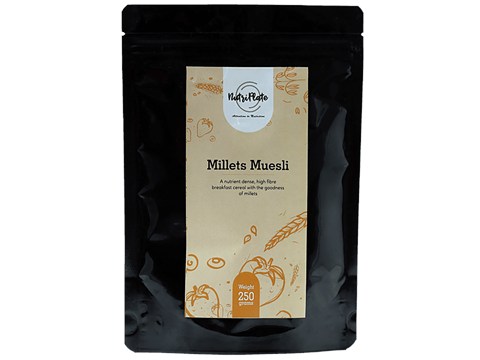 Nutriplate India Millets Muesli - Rich In Fibre, 250 g