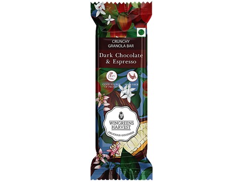 Wingreens Harvest Crunchy Millet Granola Bars - Espresso With Dark Chocolate, 40 g