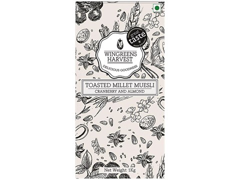 Wingreens Harvest Toasted Millet Muesli Cranberry & Almond, 1 kg