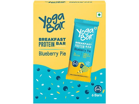 Yoga Bar Breakfast Protein Bars - Blueberry Pie, Healthy Snack, Rich In Protein & Fibre, 270 g