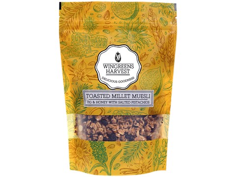 Wingreens Harvest Toasted Millet Muesli - Fig & Honey With Salted Pistachios, 250 g