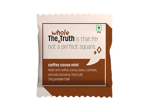The Whole Truth Mini Protein Bar - Coffee Cocoa, No Added Sugar, Natural, 27 g