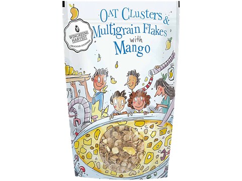 Wingreens Harvest Oat Clusters & Multigrain Flakes With Mango, 350 g
