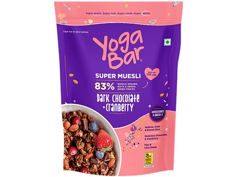 Yoga Bar Dark Chocolate & Cranberry Super Muesli, 400 g