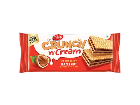 Tiffany Crunch 'n' Cream Crunchiest Cream Wafers - Hazelnut Flavored, 135 g