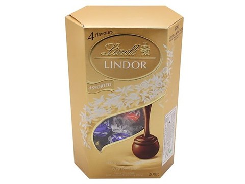 Lindt Lindor Assorted Chocolate - 4 Flavours, 200 g