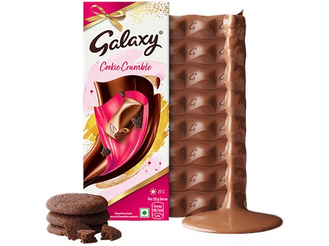 Galaxy Cookie Crumble Chocolate Bar For Gifting, 96 g
