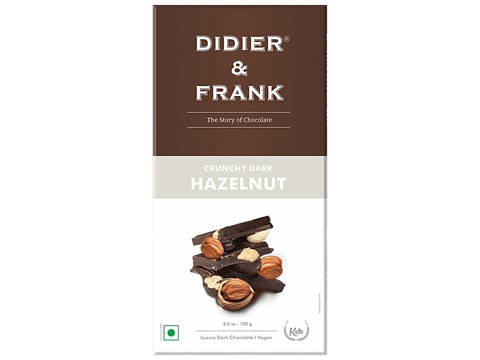 Didier & Frank  Crunchy Dark Hazelnut Chocolate, 100 g