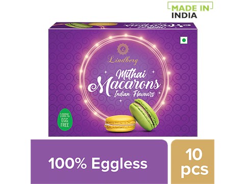 Lindberg Eggless Mithai Macarons, 10 pcs