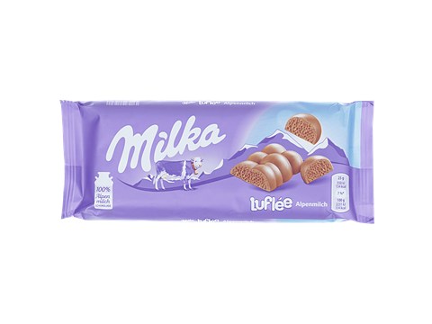 Milka Luflee Alpine Milk Chocolate, 100 g