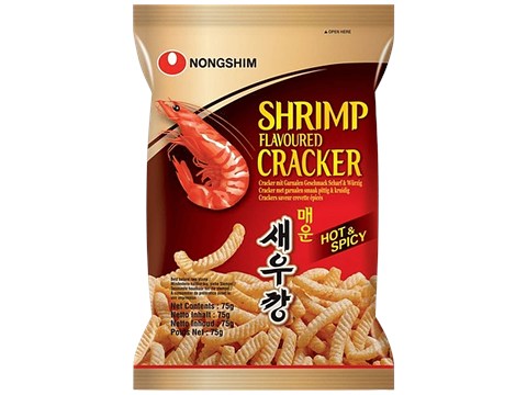 NONGSHIM Cracker - Shrimp Flavoured, Hot & Spicy, 75 g