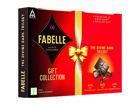 Fabelle Divine Dark Trilogy Chocolate Gift Collection, 300 g