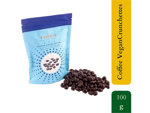 Choko La Coffee Vegan Crunchettes - Premium, Rich, Dark Chocolate, 100 g