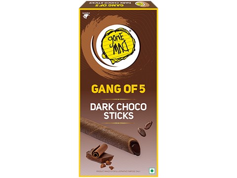 Gone mad Gang of 5 Premium Dark Choco Sticks, 62.5 g