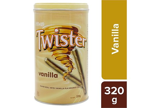 Delfi Twister Wafer Roll With Vanilla Flavoured Cream, 1 pc