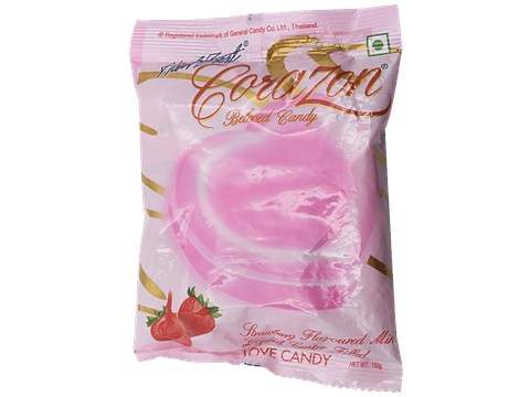 Hart Beat Corazon Belove Candy - Strawberry Mint Flavoured Liquid Center Filled, Contains Natural Flavours, 150 g