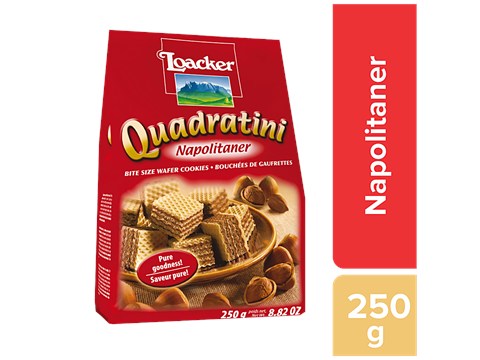 Loacker Quadratini Wafer Cookies - Napolitaner, 250 g