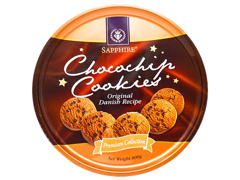 Sapphire  Chocolate Chip Cookies - Original Danish Recipe, Premium Collection, 800 g