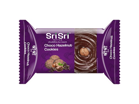 Sri Sri Tattva Choco Hazelnut Cookies - Teatime Snack, For Diet Conscious, 50 g