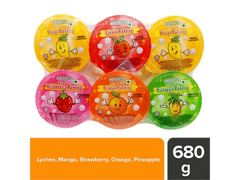 Cocon Tropical Fruit Pudding - Lychee, Mango, Strawberry, Orange & Pineapple, 480 g
