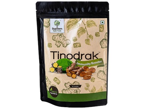 Supreem Super Foods Tinodrak - Immunity Booster Candy, Ginger & Tinospora, 50 pcs