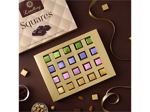 Lindberg Squares Pure Chocolate Treats, 185 g