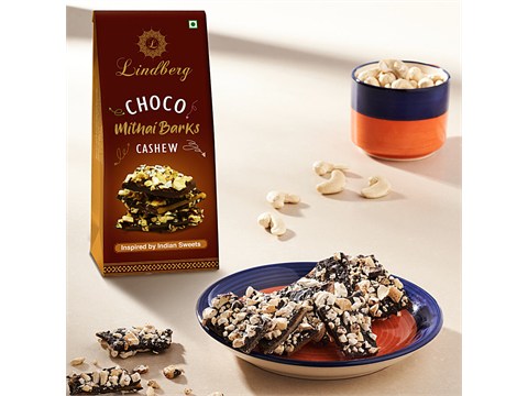 Lindberg Choco Mithai Barks - Cashew, 75 g