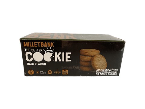 Millet Bank Ragi Elaichi Cookie - Crunchy, Healthy, Rich In Protein, Iron, 100 g