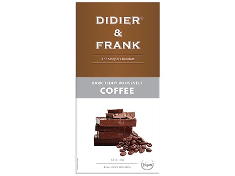 Didier & Frank  Teddy Roosevelt Coffee Dark Chocolate - Rich Taste & Flavour, 50 g