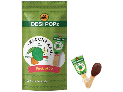 GO DESi Desi Popz Kaccha Aam, 10 pcs