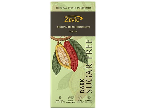 Zevic Premium Stevia Chocolate - Plain Classic, 40 g