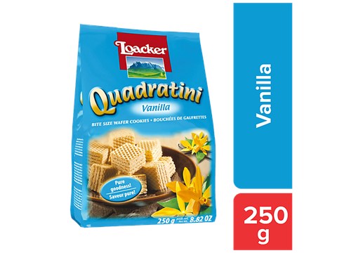 Loacker Quadratini Wafer Cookies - Vanilla, 250 g