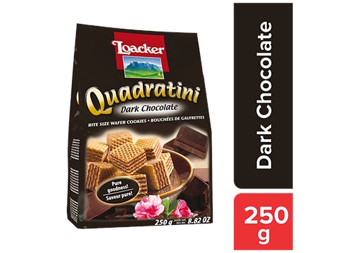 Loacker Quadratini Dark Chocolate, 250 g