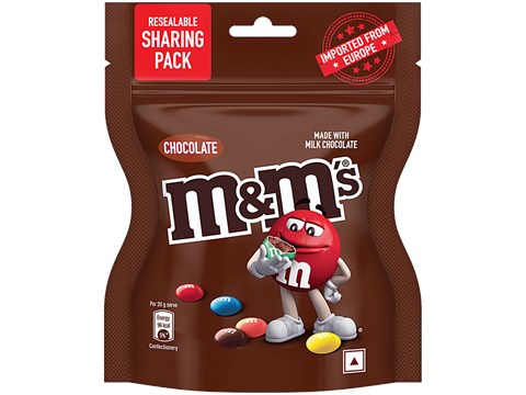 M&Ms Milk Chocolate Candies - Resealable Sharing Pack, 40 g
