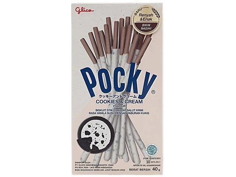 Pocky Cookies & Cream Flavour Biscuit Stick, 40 g