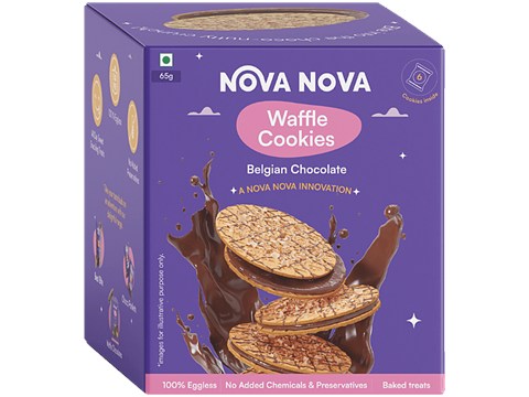 Nova Nova  Waffle Cookies Belgian Chocolate, 65 g