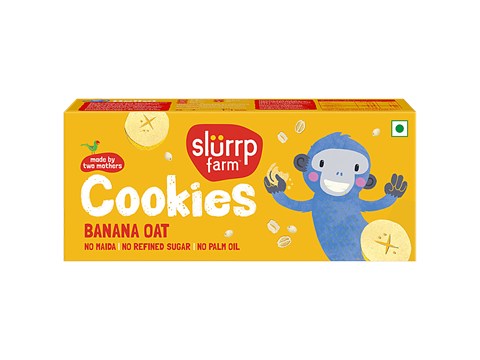 Slurrp Farm Banana Oat Cookies, 88 g