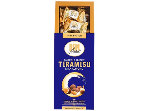 Bon Amour Tiramisu Chocolate - Milk Almond, Smooth & Creamy, 80 g