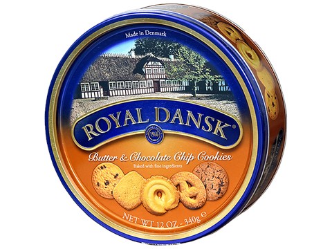 Royal Dansk Butter Cookies & Chocolate Chip Cookies - Baked With Fine Ingredients, 340 g
