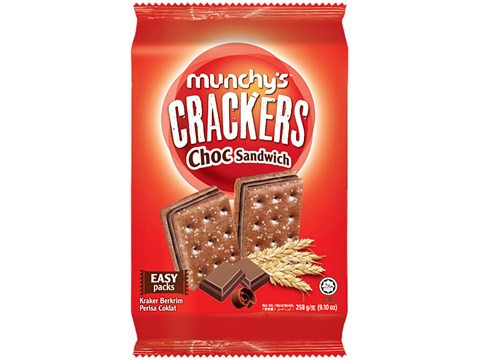 Munchys Choc Sandwich Crackers, 258 g