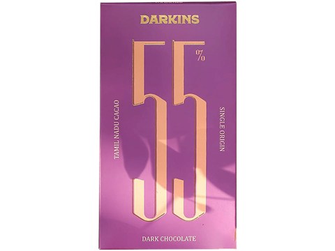 Darkins 55% Artisanal Dark Chocolate - Tamil Nadu Single Origin, 65 g