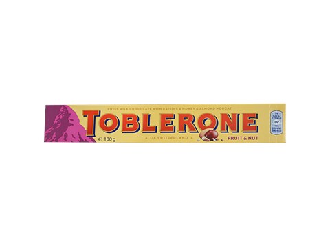 Toblerone Swiss Chocolate - Fruit & Nut, 100 g