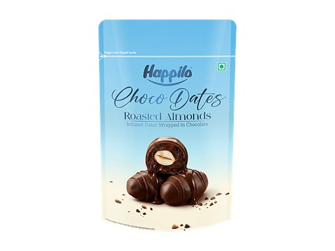 Happilo Chocolate Dates Roasted Almonds, 70 g