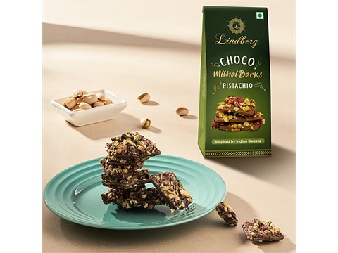 Lindberg Choco Mithai Barks - Pistachio, 75 g